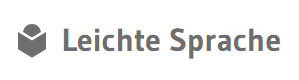 Es ist ein aufgeschlagenes Buch. Daneben steht: Leichte Sprache